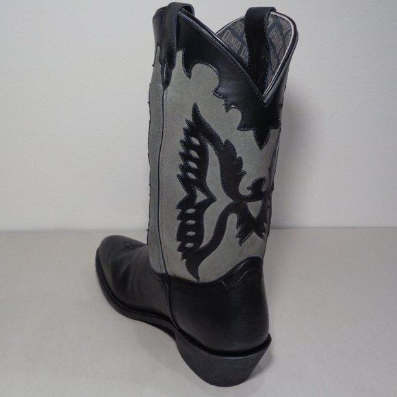 Dingo Size 10 M SILVERLAKE Black Leather Cowboy Western Boots New Men's Shoes - Picture 9 of 13